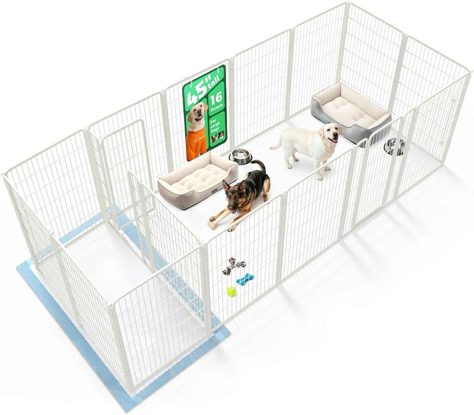 FXW Homeplus Unleashed Indoor Dog Playpen - Stress-Free and Safe Play, Heavy Duty 24 Inch 6 Panels Dog Pen for Puppy and Small Dogs, Black│Patented