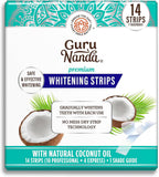 GuruNanda Teeth Whitening Strips - 7-Day Treatment with Non-Slip, Dry Strip Technology - Whitening Designed with Care for a Brighter Smile