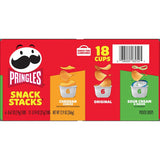 Pringles Potato Crisps Chips, Lunch Snacks, Snack Cups, Variety Pack, 12.9oz Box (18 Cups)