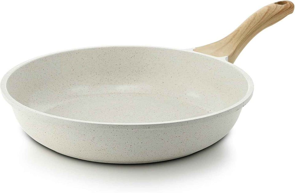 SENSARTE Nonstick Frying Pan Skillet, Swiss Granite Coating Omelette Pan, Healthy Stone Cookware Chef's Pan, PFOA Free (8/9.5/10/11/12.5 Inch) (9.5 Inch)