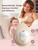 Momcozy M5 Smart APP Controlled Wearable Breast Pump, Hands-Free Wireless Electric Pump, 3 Modes 9 Suction Levels, BPA-Free, Portable Lightweight, 24mm Flange, 2-Pack Cozy Red
