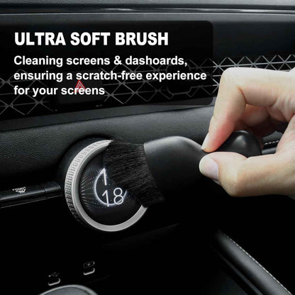 7PCS Car Detailing Brush Set, Ultra Soft Boars Hair Car Interior Detailing Brushes, Car Interior Detailing Kit, Car Cleaning Gel Supplies Kit, Car Dust Brush, Car Accessories for Truck, SUV, Interior