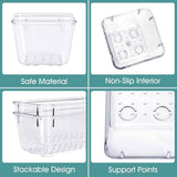 Clear Plastic Drawer Organizer Set - 25 PCS, 4 Sizes Desk Drawer Dividers & Storage Bins for Organization