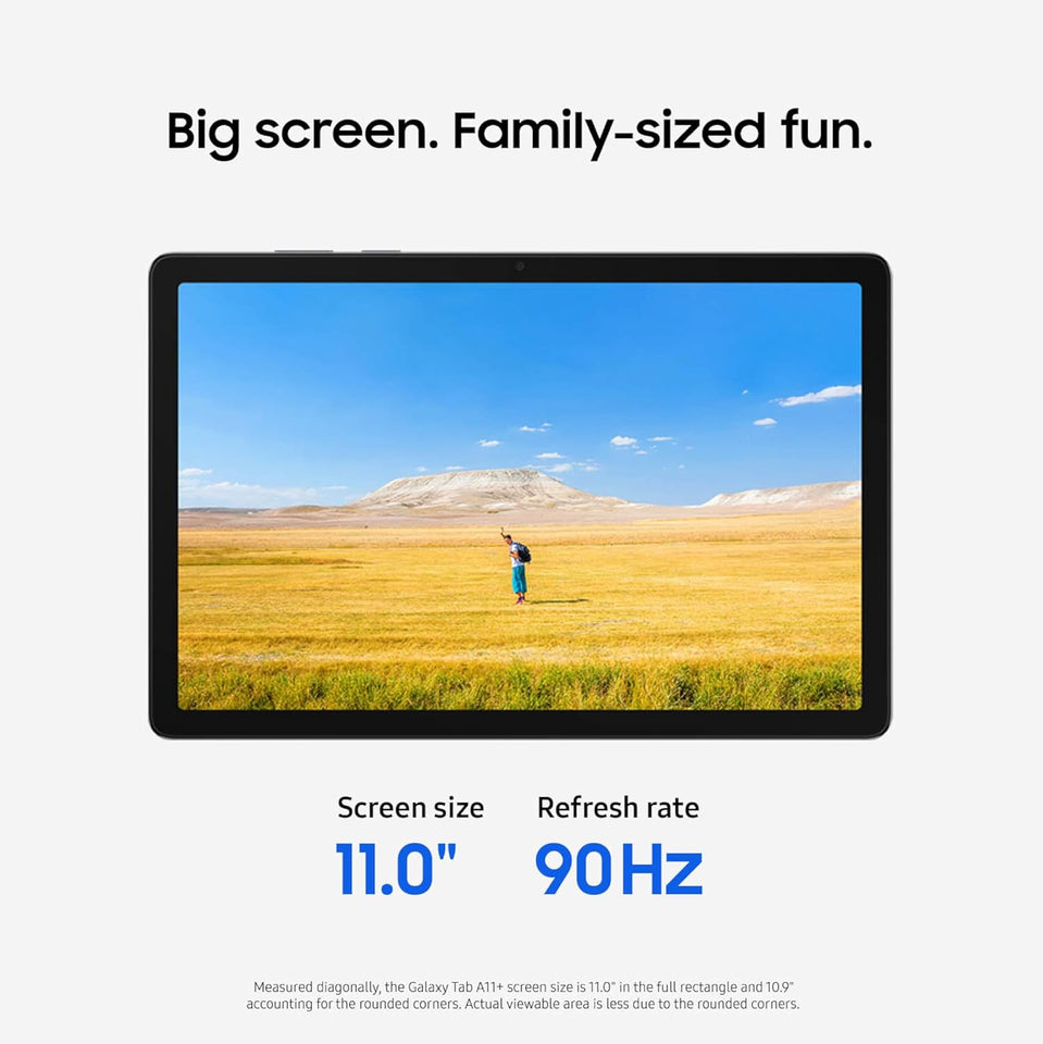 Samsung Galaxy Tab A11+ 6GB RAM, 128GB Storage, Optimized Performance, Long Lasting Battery, Expandable Storage, Large Display, Dolby Atmos Speakers, AI Assist, Slim, Light, 2 Year Warranty, Gray