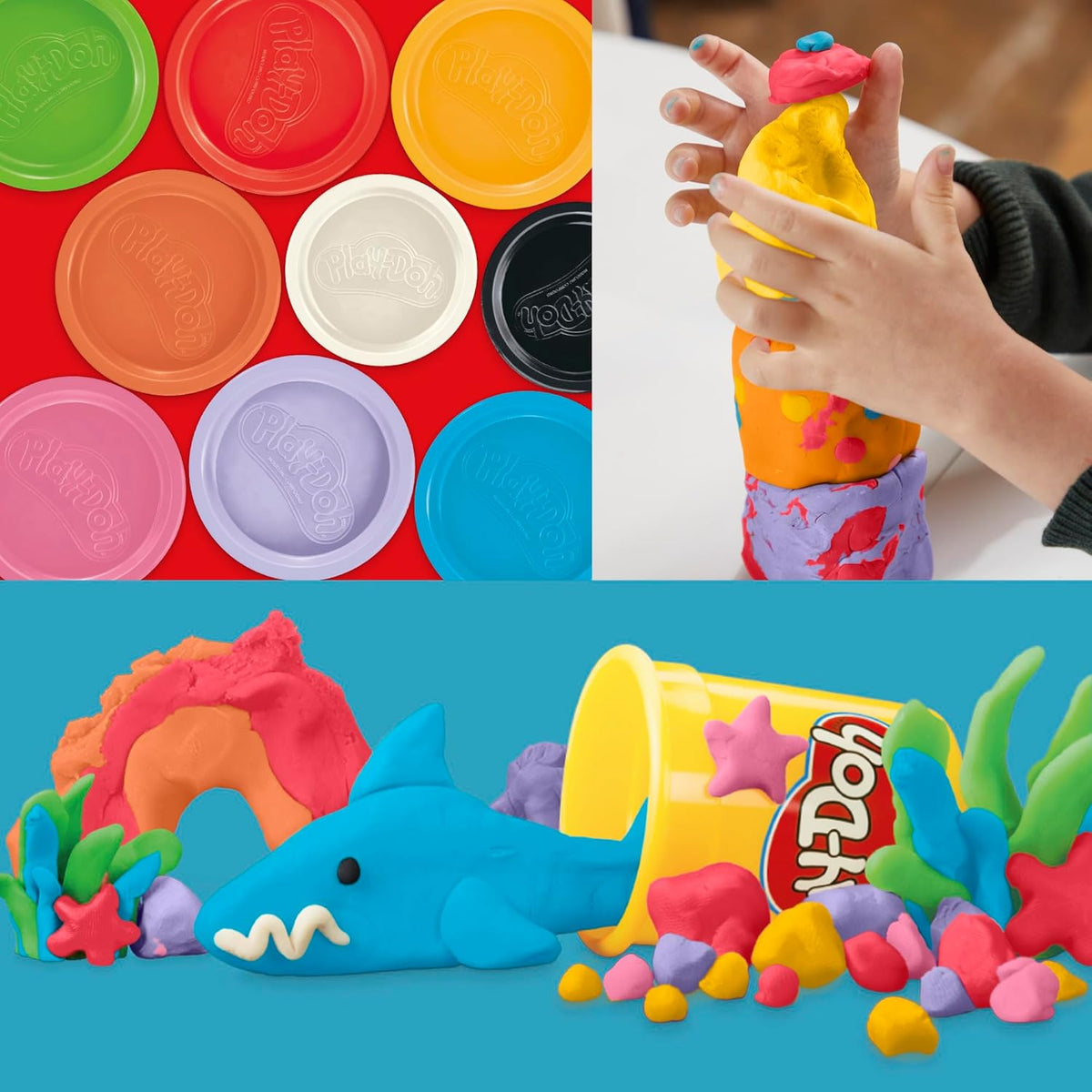 Play-Doh Bulk Pack of 48 Cans, 6 Sets of 8 Modeling Compound Colors, 3oz, Back to School Gifts & Prizes for Students & Classroom, Preschool Toys for Kids, Ages 2+ (Amazon Exclusive)
