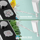 SAMODRA Bidet Attachment, Non-Electric Cold Water Bidet Toilet Seat Attachment with Pressure Controls, Retractable Self-Cleaning Dual Nozzles for Frontal & Rear Wash - Black