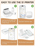 idprt portable sticker maker machine with 1 roll sticker paper grey