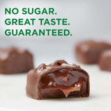 russell stover sugar free assorted caramels in chocolate, 15.3 oz. bag, made with stevia extract, no added sugar