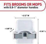 command 2-pack damage-free broom and mop hangers, wall mount household cleaning organizer storage