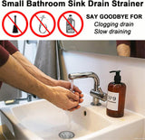 1.0" Small Drain Strainer, Sink Drain Hair Catcher, Bathroom Sink Drain Strainer, 2PCS Drain Mesh Baskets for Laundry, Mop Pool, Utility, Slop, RV Sink, Stainless Steel Drain Filter