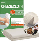 Organic Cheese Cloths, GOTS Certified, Grade 100, 36x36Inch, Reusable Cheese Cloth with Closed Edges Fabric Fine Mesh Cloth, Unbleached Cotton Muslin Cheesecloth for Straining,Cooking,Crafts - 9 Sq.Ft