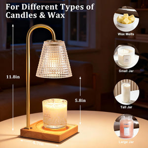 Hong-in Candle Warmer Lamp with Timer Dimmer,Birthday Gifts for Women Mom Sister,House Warming Gifts New Home Room Decor,Vintage Wax Warmer for Scented Wax Jar Candles