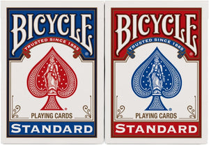 Bicycle Standard Playing Cards, Standard Poker Size Deck of Cards, Red & Blue (2 Pack), Classic Cards for Poker, Blackjack, Family Game Night & Card Games, Fun for All Ages