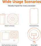 Amazon Basics 64-inch Extendable Tripod for iPhones and Smartphones, Selfie Stick Mode and Phone Tripod Mode, Black