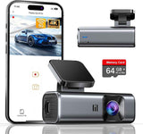 Galphi-Q2 4K Mini Dash Cam with 5G WiFi, 64GB Card, Night Vision and Loop Recording Support
