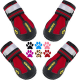 Qumy dog shoes, large dog boots, medium dog paw protectors for winter, snow, hot pavement, rainy weather, outdoor walking, indoor hardfloors