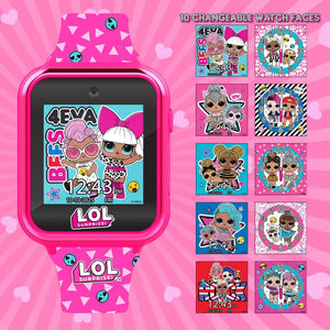 Accutime LOL Surprise Touchscreen Exclusive Pink Smartwatch for Kids – Engaging Educational Games, Step Counter, Camera, Alarm & More – Fun & Interactive Timepiece (LOL4264AZ)