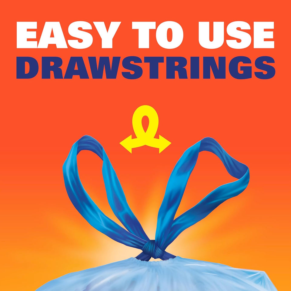 Hefty Blue Trash Bags, Blue, 13 Gallon, 60 Counthou