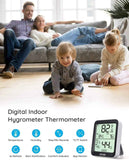 Govee Digital Hygrometer Indoor Thermometer Room H5075, Bluetooth Temperature Humidity Meter with 164ft Remote App Control, Notification Alerts, 2 Years Data Storage Export for Bedroom, Wine Cellar
