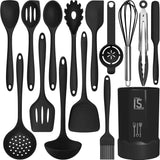 BPA-Free Silicone Cooking Utensils Set, 446°F Heat Resistant, Nonstick Cookware, 8-Piece Kitchen Gadgets