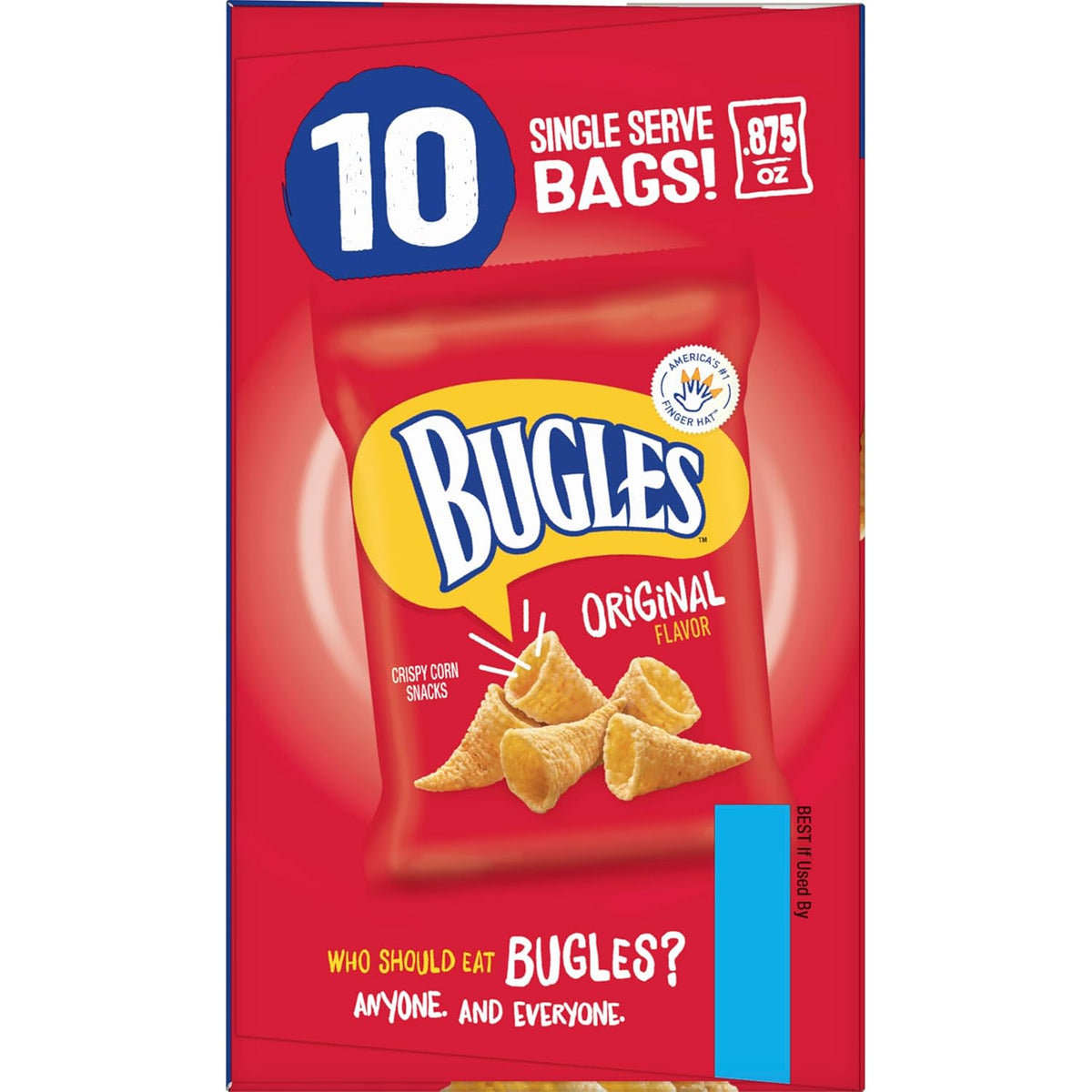 Bugles Original Crispy Corn Snacks, Snack Bags Multipack, 10 Ct, 8.75 oz