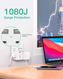 Surge Protector Outlet Extender - with Night Light, 5-Outlet Splitter and 4 USB Ports (2 USB C Charger), Multi Plug Outlet for Home, Dorm Room Essentials