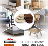 Felt Furniture Pads X-PROTECTOR 133 PCS, Premium Felt Pads for Wood Floor Protection, Brown and Beige, Protective Furniture Feet