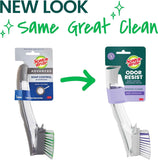 Scotch-Brite Odor Resist Soap Control Dishwand Brush, Non-Scratch Cleaning Brush with Scraper, Stands Upright, 1 Pack