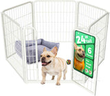 FXW Homeplus Unleashed Indoor Dog Playpen - Stress-Free and Safe Play, Heavy Duty 24 Inch 6 Panels Dog Pen for Puppy and Small Dogs, Black│Patented