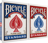 Bicycle Standard Playing Cards, Standard Poker Size Deck of Cards, Red & Blue (2 Pack), Classic Cards for Poker, Blackjack, Family Game Night & Card Games, Fun for All Ages