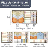 DIMJ Drawer Organizer Clothes, 12 Pack Dresser Organizer, Foldable Closet Organizers and Storage, Fabric Dresser Bins, Drawer Dividers for Nursery, Baby Clothes, Underwears, Sock (Beige)