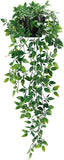whonline fake hanging plants, artificial small potted, indoor outdoor aesthetic office living room shelf decor (1 pack)