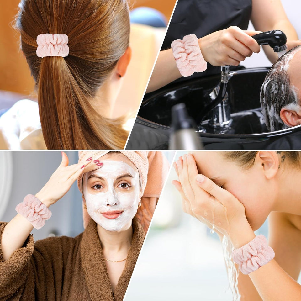 dorbetar microfiber wrist towels for washing face, soft coral fleece, breathable, fast drying