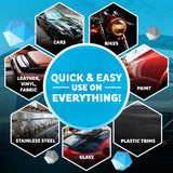 MAXLONE ™ Car Spray with Triphene® Technology, Quick Spray & Wipe All Purpose Waterless Detailer - Clean, Shine, Protect Paint, Glass, Wheels, Trim Without Pre-Washing (2, 20oz w 4 Micro Fiber Cloth)