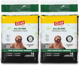 Glad for Pets Black Charcoal Puppy Training Pads with Odor Control and Pheromone Attractant, Leak Resistant Dog Potty Pads for House Training Puppies and Dogs, 23 x 23 in, 50 Count