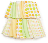Spasilk newborn washcloths, 10-pack, 80% cotton, 20% polyester, 9x9 inches, various colorful prints