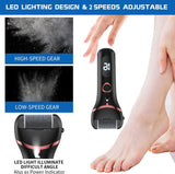 Electric Foot Callus Remover, Rechargeable Portable Electronic Foot File Pedicure Kits, Waterproof Foot Scrubber File, Professional Pedicure Tools, Foot Care for Dead Skin Ideal Gift, 3 Rollers