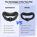 VZNEK Face Cover Pad for Oculus Quest 3, Sweat-Proof PU Foam Cushion for Meta Quest 3, Compatible with Oculus Quest 3 Original Spacer (for Quest 3)