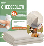 Organic Cheese Cloths, GOTS Certified, Grade 100, 36x36Inch, Reusable Cheese Cloth with Closed Edges Fabric Fine Mesh Cloth, Unbleached Cotton Muslin Cheesecloth for Straining,Cooking,Crafts - 9 Sq.Ft