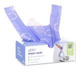 Ubbi Lavender Scented Disposable Diaper Sacks, Easy-To-Tie Tabs, 200 Count