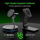 2026 3 in 1 Charging Station for Apple Compatible with Magsafe Charger Stand for iPhone 17 16 15 14 13 12 Wireless Charging Station for AirPods Wireless Charger for iWatch Series