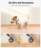 2K Pet Camera Treat Dispenser, 360°View Dog Camera with Phone App, 5G&2.4G WiFi 2-Way Talk Pet Cam Indoor for Cats Remote Treat Tossing, Motion Alerts, Auto Tracking