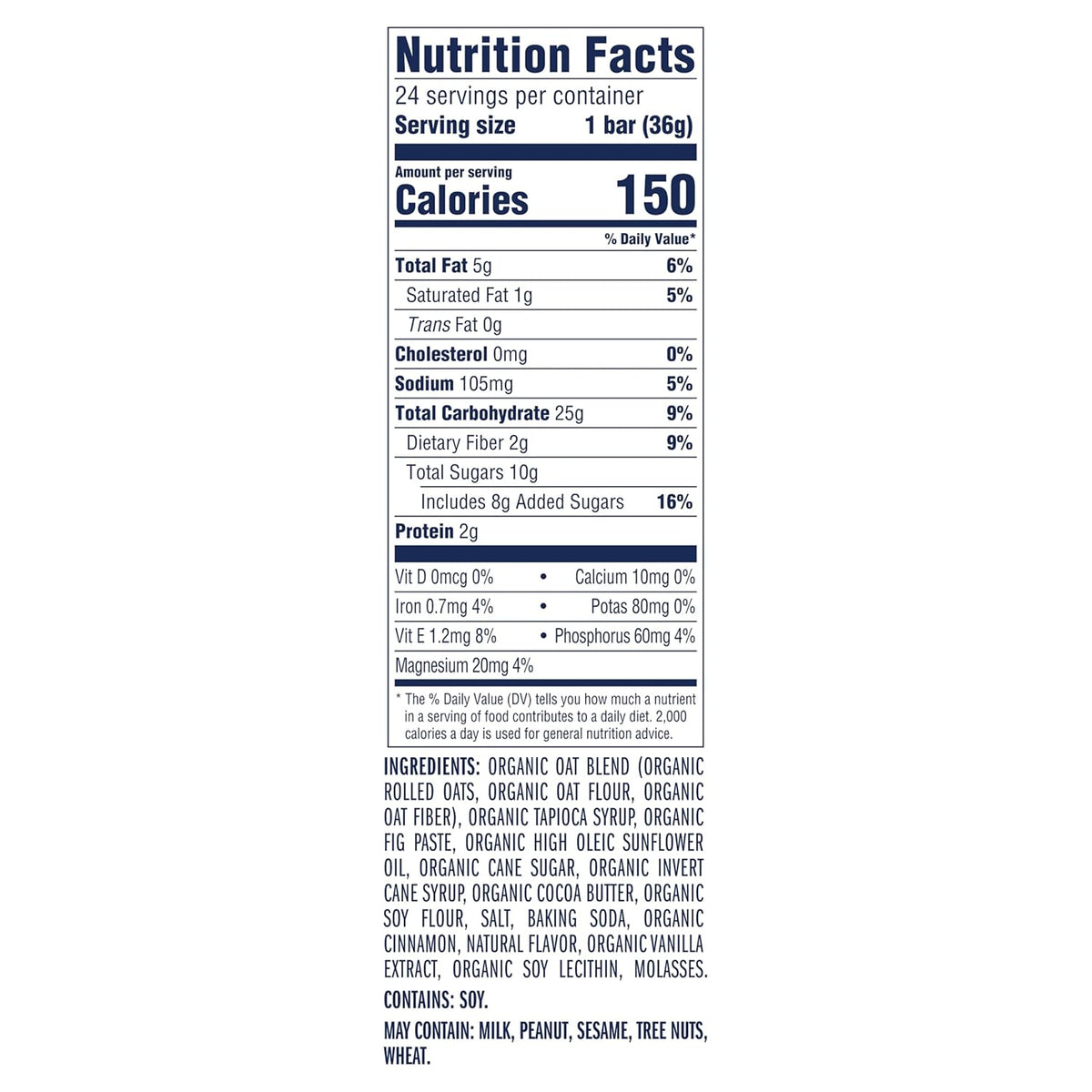 Zbar - Iced Oatmeal Cookie - Soft-Baked Energy Snack Bars - Non-GMO - 12g Whole Grains - USDA Organic Granola Bars (24 Pack)