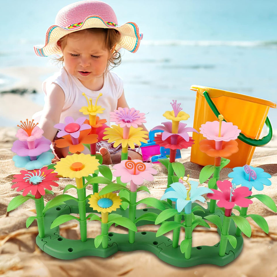 CENOVE Birthday Toys Gifts for 3 4 5 6 Years Old Boys Girls,Upgrade DIY Flower Garden Building Toy,STEM Educational Kids Toys Preschool Kindergarten Arts and Crafts Toy