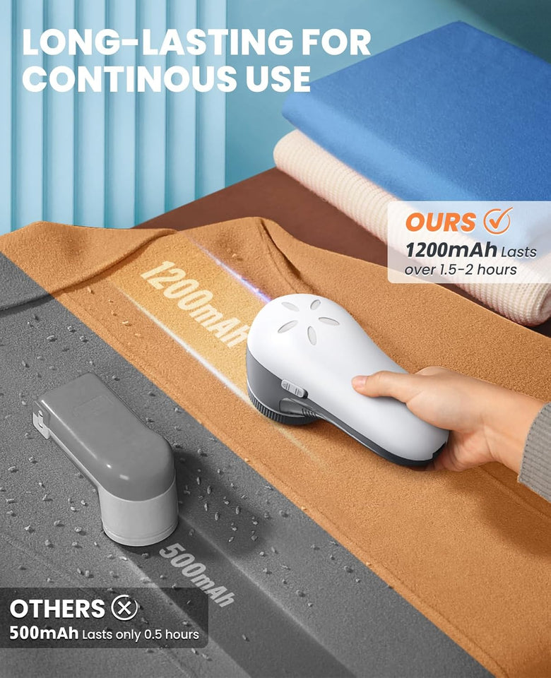 POPCHOSE Fabric Shaver, Sweater Shavers to Remove Pilling, Lint Shaver with 6-Leaf Blades, Electric Lint Remover for Clothes, Couch, Furniture, Fuzz, Lint Ball, Pillings, USB Rechargeable