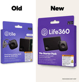 Life360 Tile Starter Pack - Bluetooth Trackers and Item Finders for Keys, Wallets & More. Both iOS and Android Compatible. Phone Finder. 2-Pack (Black Mate/Slim)