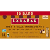 larabar peanut butter chocolate chip bars, 28.8 oz, 18 ct, gluten free, vegan