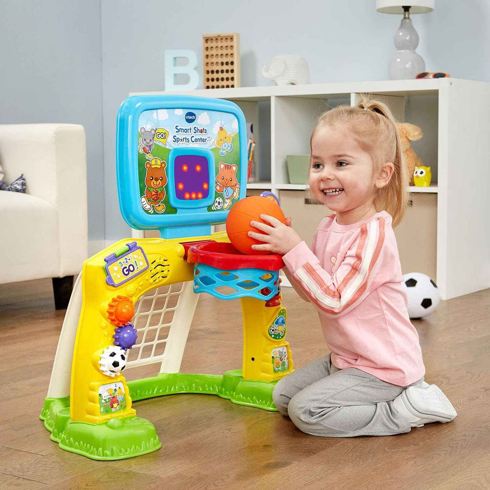 vtech smart shots sports center yellow frustration free packaging toddler learning toy