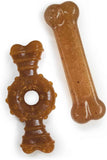 Nylabone Ring Bone Chew Toy for Puppies, Puppy Teething Toys, Puppy Enrichment Toys, Chicken Flavor, X-Small Dogs - Up to 15 lbs, 1 Count