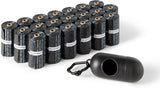 Amazon Basics Dog Poop Bags with Dispenser, 300 Count, Enhanced for Guaranteed Leakproof, Unscented, Includes Leash Clip